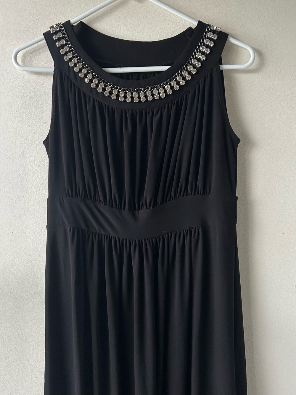 Sleeveless Formal‎ Modest Maxi Dress Jewel Gem Glam S